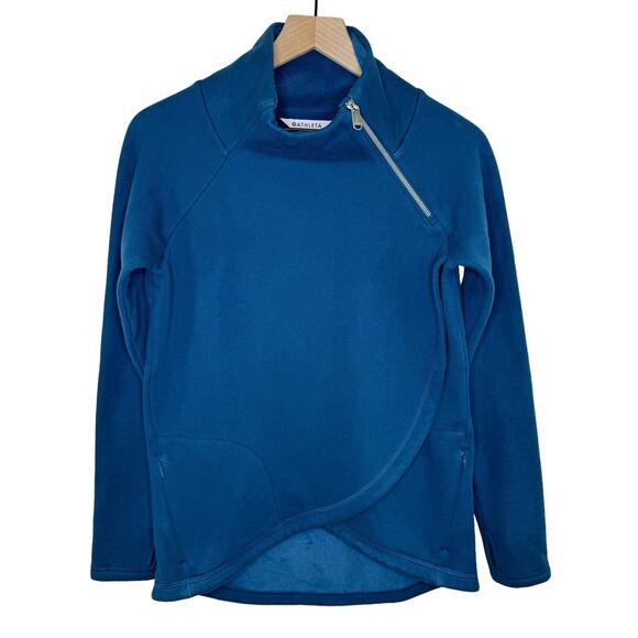 Athleta Women’s Cozy Karma Asym Pullover Comfy Sweatshirt Size XS - Picture 2 of 7